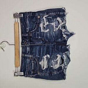 AMERICAN Eagle size 2 super stretch mid rise jean shorts